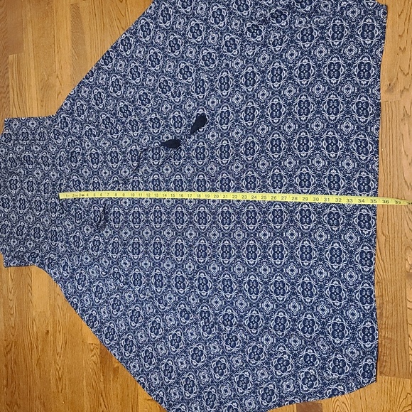 NWT Women's Dark Blue and White Viscose A-line Sleeve less Dress(Sz 6) - Picture 10 of 12